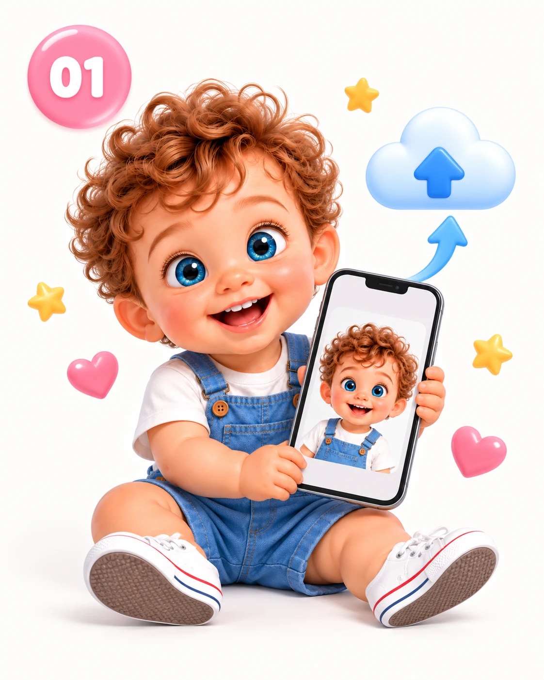 Step one: uploading a photo of the child.