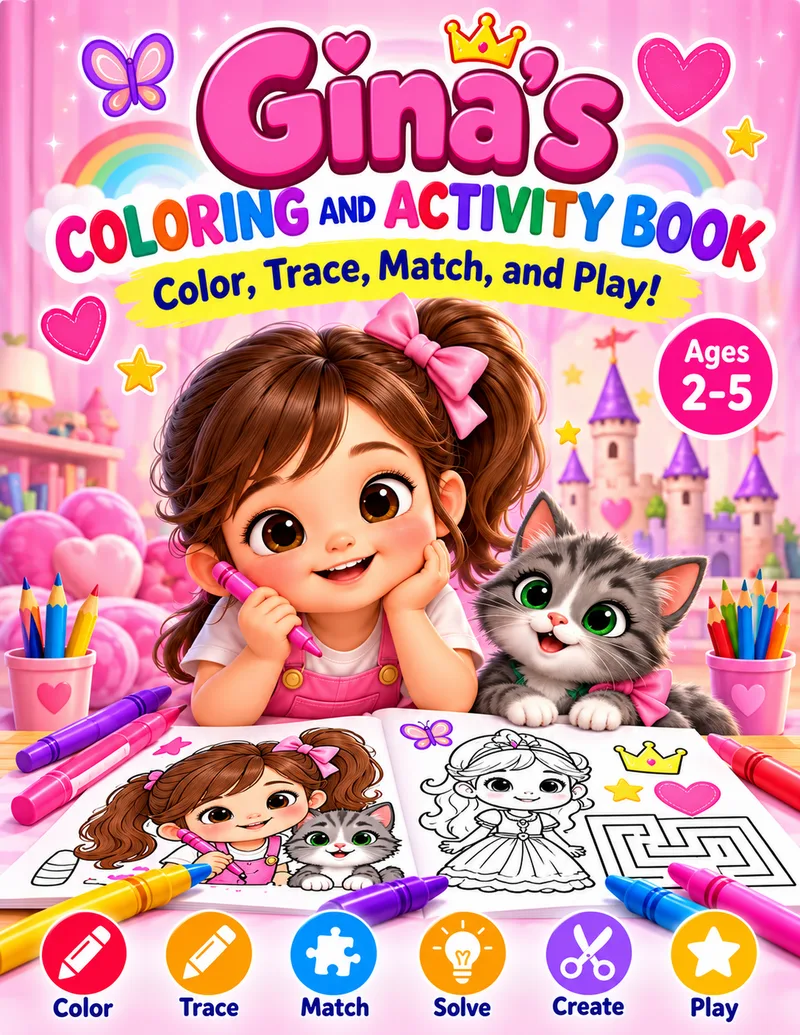 Cover of Gina's Coloring and Activity Book